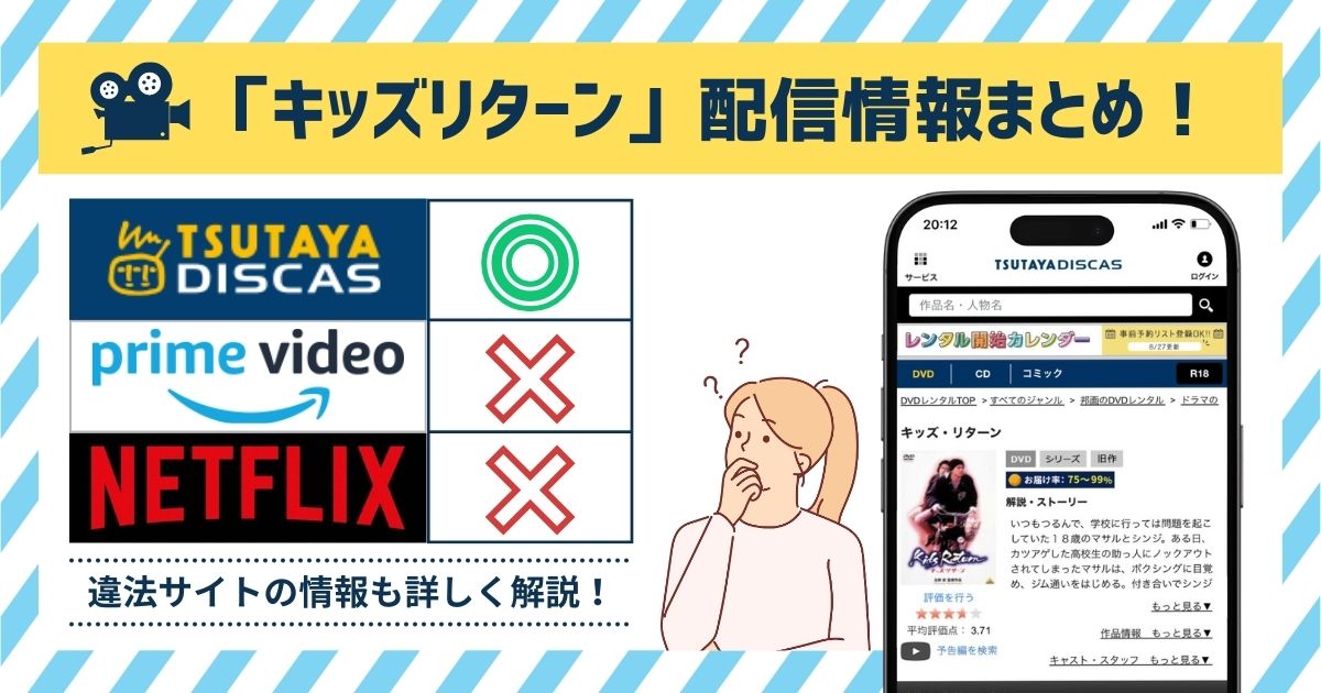 映画「キッズリターン」の配信情報まとめ！フル動画を無料で見れる？Amazonプライム・Netflixを調査！